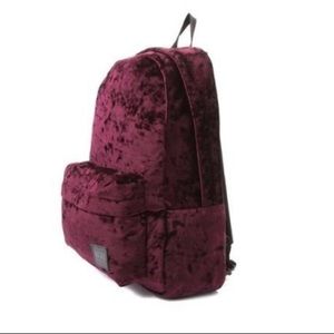 vans crushed velvet backpack